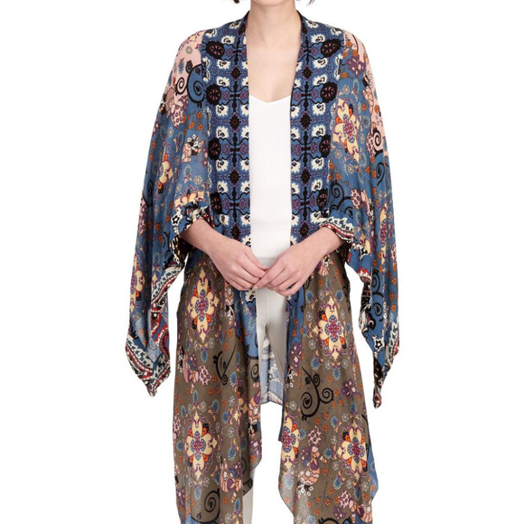 Free People Jackets & Blazers - Free People Kimono Multi Color Floral Paisley NWT